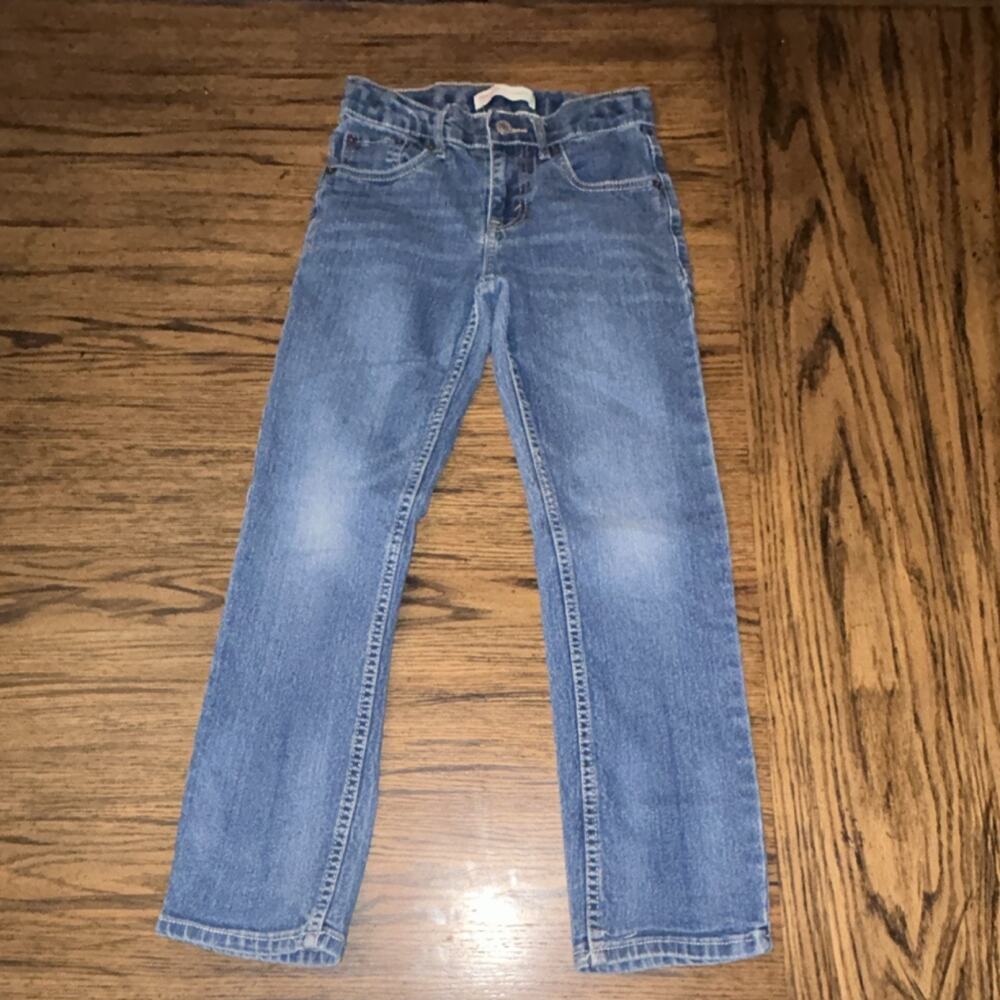 Signature by Levi Strauss Boys Straight Jeans 10 REG Blue Denim Elastic Waist